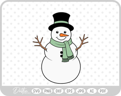 Snowman Christmas Festive SVG DottieDigitals 
