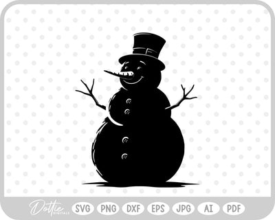 Snowman Christmas Festive SVG DottieDigitals 