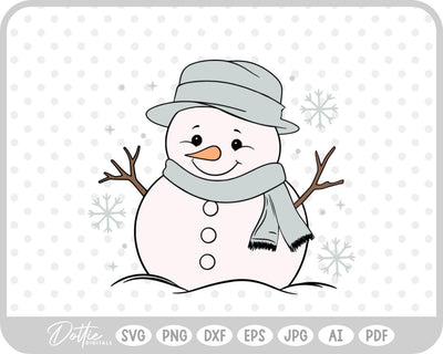 Snowman Christmas Festive SVG DottieDigitals 