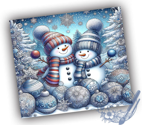 Snowman Christmas Sublimation Tumbler, Christmas Tumbler, Snowman Design, 20oz Wrap, Holiday Gifts, Sublimation Design, Winter Decor, Cute Drinkware Sublimation ToriDesigns 