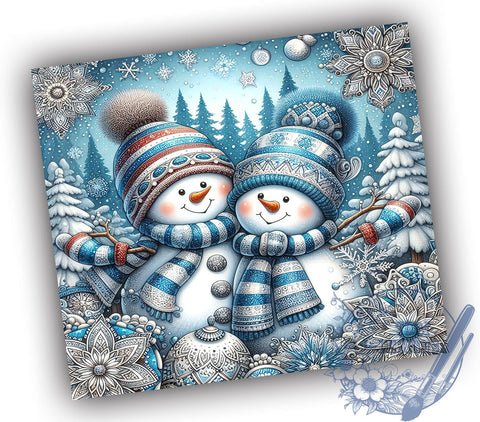 Snowman Christmas Sublimation Tumbler, Christmas Tumbler, Snowman Design, 20oz Wrap, Holiday Gifts, Sublimation Design, Winter Decor, Cute Drinkware Sublimation ToriDesigns 