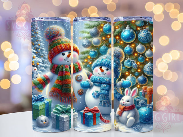 Snowman Christmas Tree Tumbler, Festive Holiday Wrap, 20oz Tumbler Sublimation, Winter Wonderland Design, Cozy Christmas Sublimation, Frosty Snowman Tumbler, Seasonal Holiday Wrap Sublimation SvggirlplusArt 