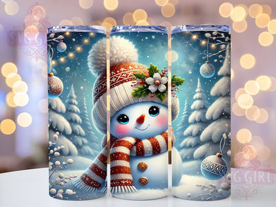 Snowman Christmas Winter Festive Holiday Tumbler Wrap, 20oz Holiday Drinkware, Winter Sublimation, Festive Tumbler Design, Holiday Gifts, Cute Snowman Design Sublimation SvggirlplusArt 