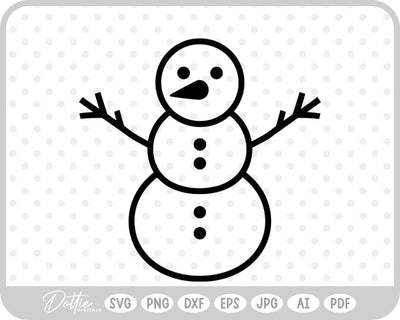 Snowman Christmas Winter SVG DottieDigitals 