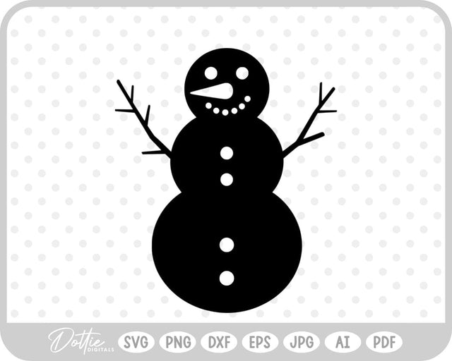 Snowman Christmas Winter SVG DottieDigitals 