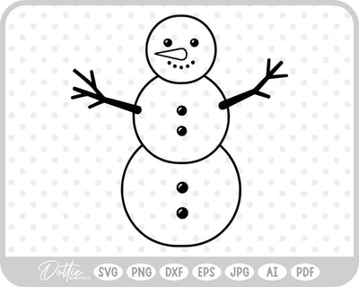 Snowman Christmas Winter SVG DottieDigitals 