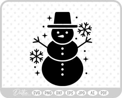 Snowman Christmas Winter SVG DottieDigitals 