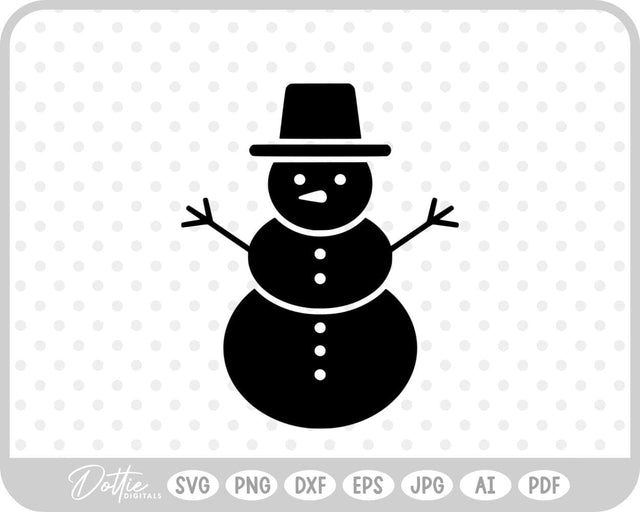 Snowman Christmas Winter SVG DottieDigitals 