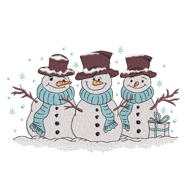 Snowman embroidery design, Christmas embroidery file, 3 sizes, Instant download Embroidery/Applique DESIGNS Nino Nadaraia 