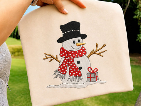 Snowman embroidery design, Christmas embroidery file, 4 sizes Embroidery/Applique DESIGNS DesignDestine 