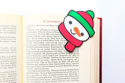 Snowman Face Papercut Corner Bookmark SVG SVG Risa Rocks It 