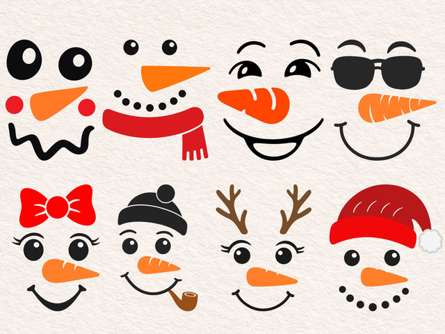 Snowman Face SVG Bundle, Winter svg, Christmas Snowman svg, Snowman png, Christmas Quotes svg SVG DesignDestine 