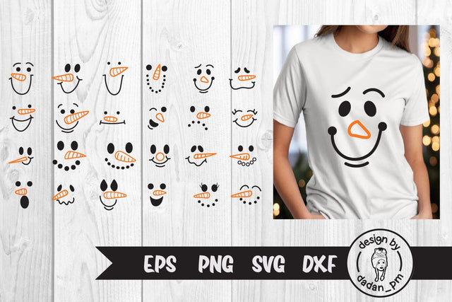 Snowman face svg, christmas snowman svg SVG dadan_pm 