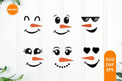 Snowman faces, Snowman ornaments svg SVG Maumo Designs 