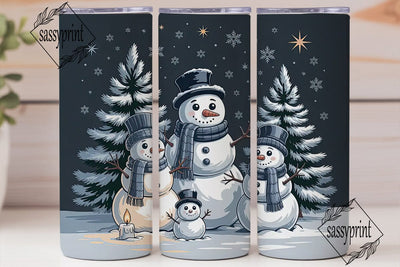 Snowman Family Christmas 20oz Tumbler Sublimation sassyprint 