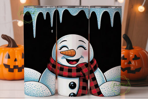 Snowman Glitter Christmas 20oz Tumbler Sublimation PixelChick 