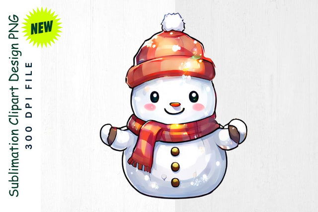 Snowman Glowing with Holiday Lights Sublimation Clipart Sublimation Regulrcrative 