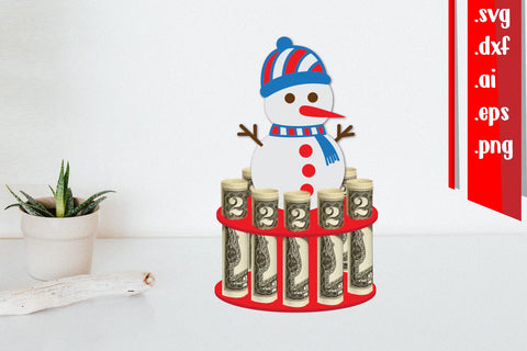 Snowman Money Cake | Christmas Money Holder 3D Paper zafrans studio 
