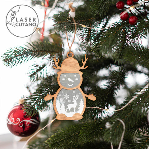SNOWMAN Multilayer SET, Christmas Bundle Ornaments Home Decoratio, Laser Cut Templates SVG LaserCutano 