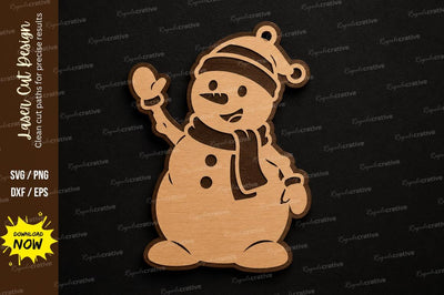 Snowman Ornament SVG Laser Cut Svg Design SVG Regulrcrative 