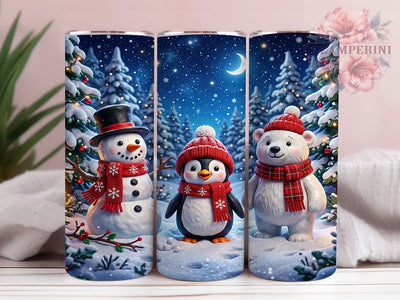 Snowman Penguin Bear 20oz Tumbler, Snowman Penguin Bear, Penguin Bear Tumbler, Snowman Bear Tumbler, Snowman Penguin PNG, Penguin Bear PNG, Snowman Bear PNG, 20oz Tumbler Wrap Sublimation Li Zamperini 