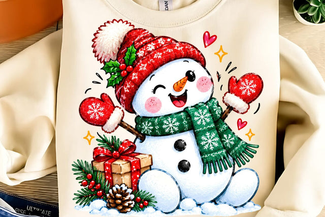 Snowman PNG, Funny Christmas Snowman PNG Sublimation DesignPlante 503 