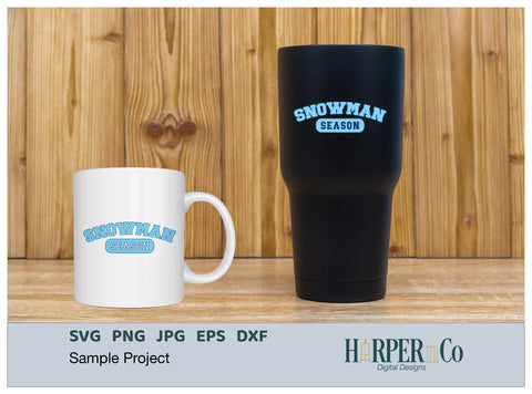 Snowman Season SVG PNG Cut EPS File SVG HarperNCo 