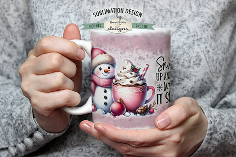 Snowman Snuggle Up Watch It Snow 11 & 15 oz Mug Sublimation Design Sublimation Ewe-N-Me Designs 