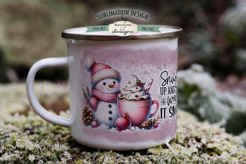 Snowman Snuggle Up Watch It Snow 11 & 15 oz Mug Sublimation Design Sublimation Ewe-N-Me Designs 