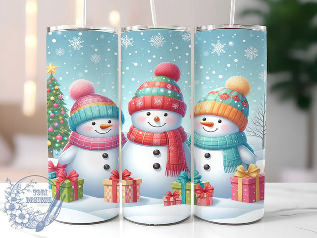 Snowman Tumbler, Christmas Family, Snowy Design, Holiday Sublimation, Winter Decor, Festive Drinkware, Cute Christmas Gift, Family Theme Sublimation ToriDesigns 