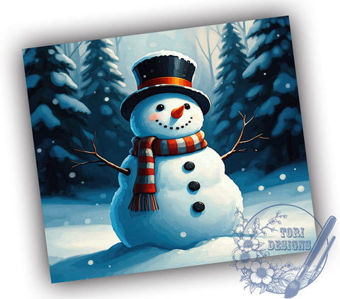 Snowman Tumbler, Christmas Wrap, 20oz Sublimation, Holiday Drinkware, Cute Snowman Decor, Winter Tumblers, Festive Gift Ideas Sublimation ToriDesigns 