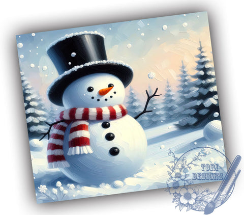 Snowman Tumbler, Christmas Wrap, 20oz Sublimation, Holiday Drinkware, Cute Snowman Decor, Winter Tumblers, Festive Gift Ideas Sublimation ToriDesigns 