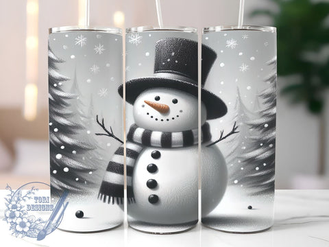 Snowman Tumbler, Christmas Wrap, 20oz Sublimation, Holiday Drinkware, Cute Snowman Decor, Winter Tumblers, Festive Gift Ideas Sublimation ToriDesigns 