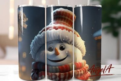 Snowman tumbler / snowman sublimation / Christmas tumbler SVG Angelina Semenova 