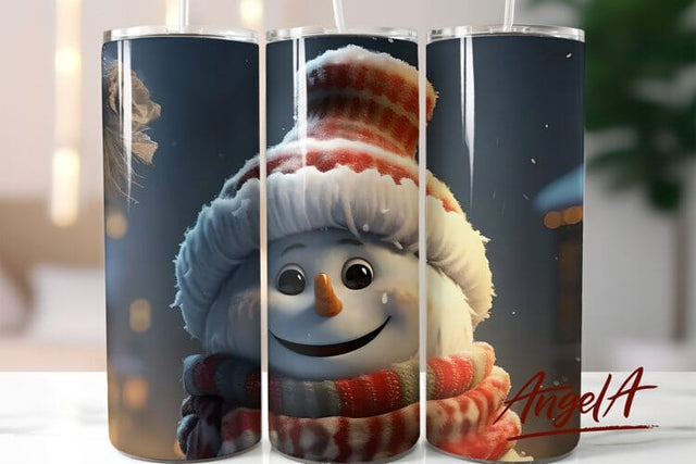 Snowman tumbler / snowman sublimation / Christmas tumbler SVG Angelina Semenova 