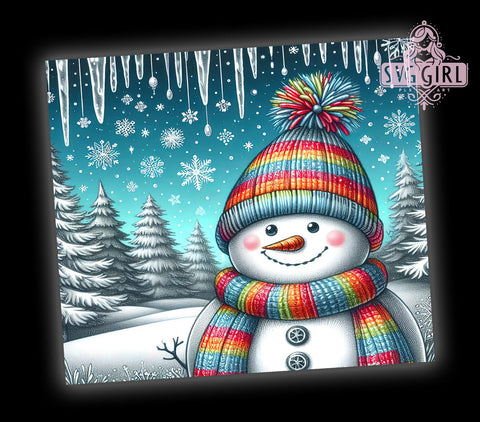 Snowman Tumbler Wrap, Christmas Melt Tumbler, 20oz Sublimation, Cute Snowman Design, Holiday Drinkware, Unique Christmas Gift, Festive Tumbler Wrap Sublimation SvggirlplusArt 