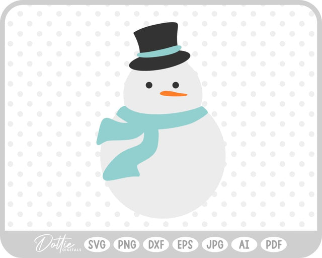 Snowman Winter Christmas SVG DottieDigitals 