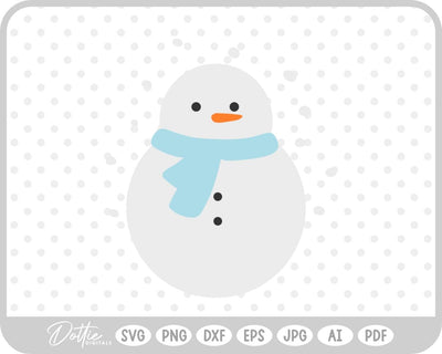 Snowman Winter Christmas SVG DottieDigitals 
