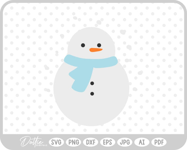 Snowman Winter Christmas SVG DottieDigitals 