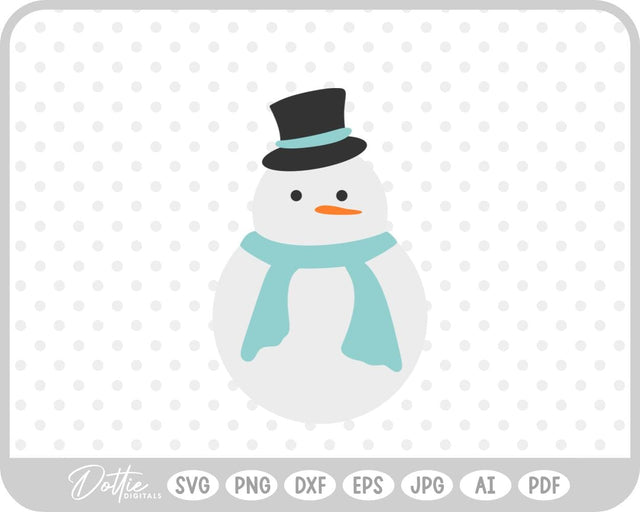 Snowman Winter Christmas SVG DottieDigitals 