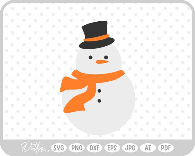 Snowman Winter Christmas SVG DottieDigitals 