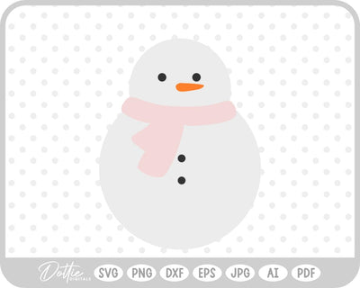 Snowman Winter Christmas SVG DottieDigitals 