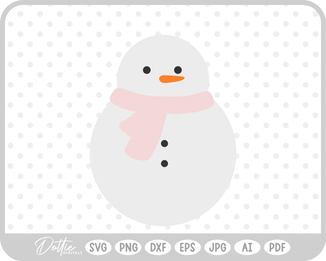 Snowman Winter Christmas SVG DottieDigitals 