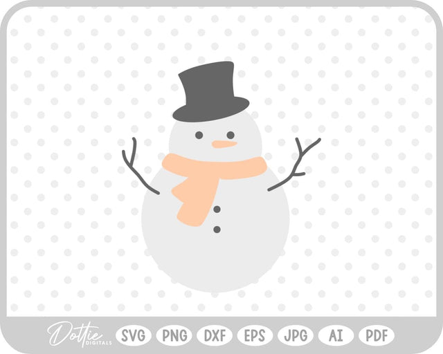 Snowman Winter Christmas SVG DottieDigitals 