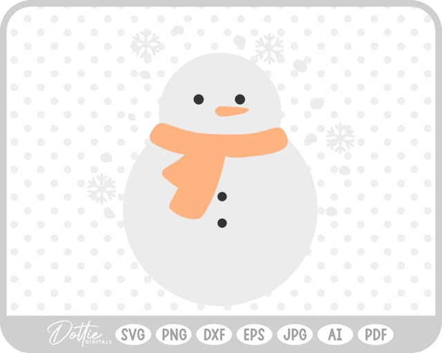 Snowman Winter Christmas SVG DottieDigitals 