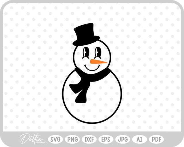 Snowman Winter Christmas SVG DottieDigitals 