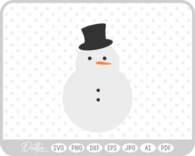 Snowman Winter Christmas SVG DottieDigitals 