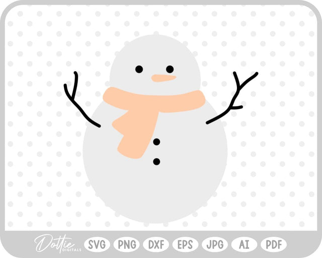 Snowman Winter Christmas SVG DottieDigitals 