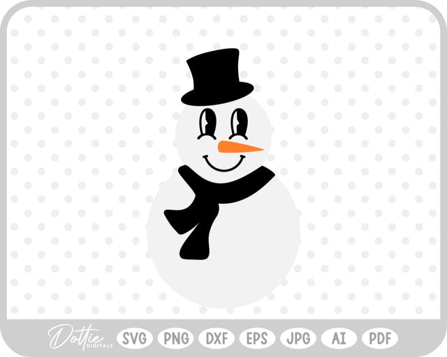 Snowman Winter Christmas SVG DottieDigitals 