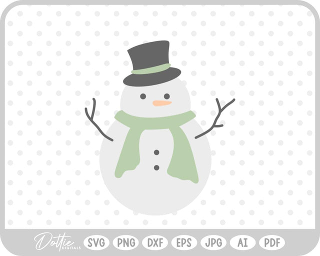 Snowman Winter Christmas SVG DottieDigitals 
